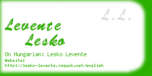 levente lesko business card